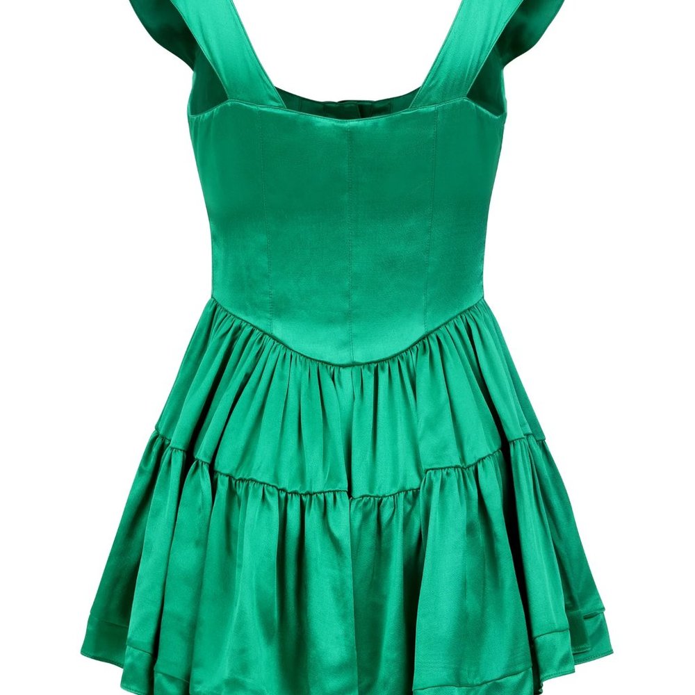 Vanessa Mooney Green Mini Dress - Picture 4 of 8